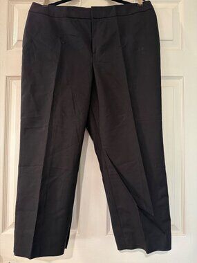 Amber Sun Black Straight-Leg Pants Size 16 Cotton Spandex Blend